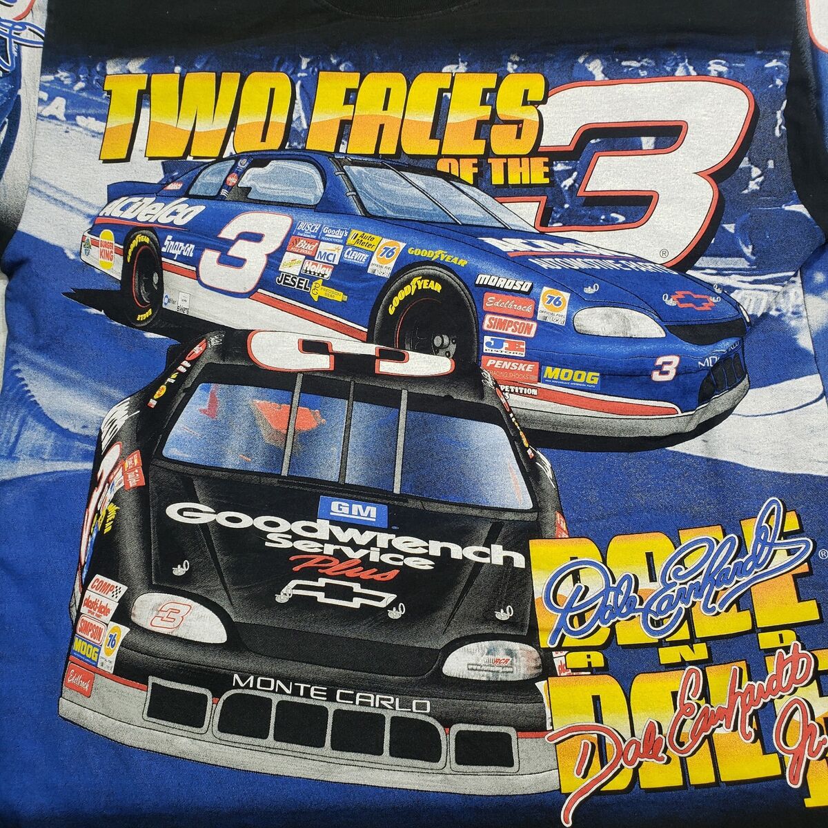Dale Earnhardt Jr. Two Faces ジャージ Vintage Dale Earnhardt Nascar Two Faces Shirt Mens XL Black