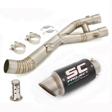 Slip for Yamaha YZF R1 2015-2025 Exhaust Link Pipe Short Muffler MT-10 2015-2021