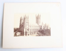 ALBUMEN PHOTO OF CANTERBURY CATHEDRAL FROM THE SIDE - ENGLAND