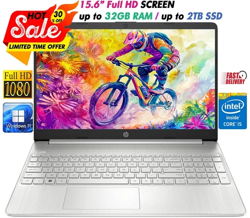 HP Newest Laptop 15.6" FHD Intel 4-Core i5-1135G7 Upto 32GB RAM & 2TB SSD