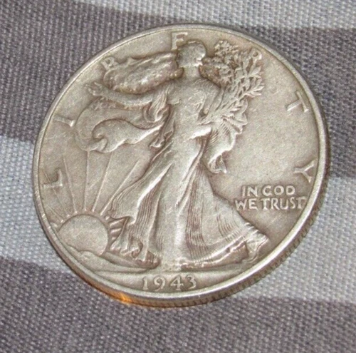 Fine Silver 1943 p Philadelphia Mint Silver Walking Liberty Half Dollar 1/2 WLH