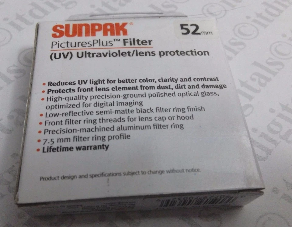 52mm UV Ultraviolet Lens Protection Filter Safety Protector 52 mm CF-7032-UV New - Image 2 of 4