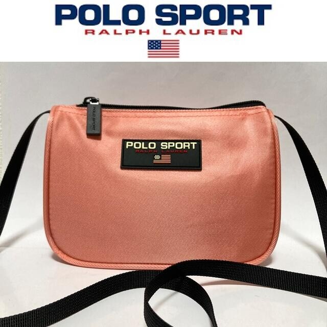 POLO SPORT RALPH LAUREN Crossbody Bag Women Salmon Pink Vintage 90's Japan  USED
