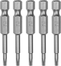 Utoolmart 1/4 Inch Hex Shank Screwdriver Bits, Star 5 Point Hollow Head, TS10 Ma