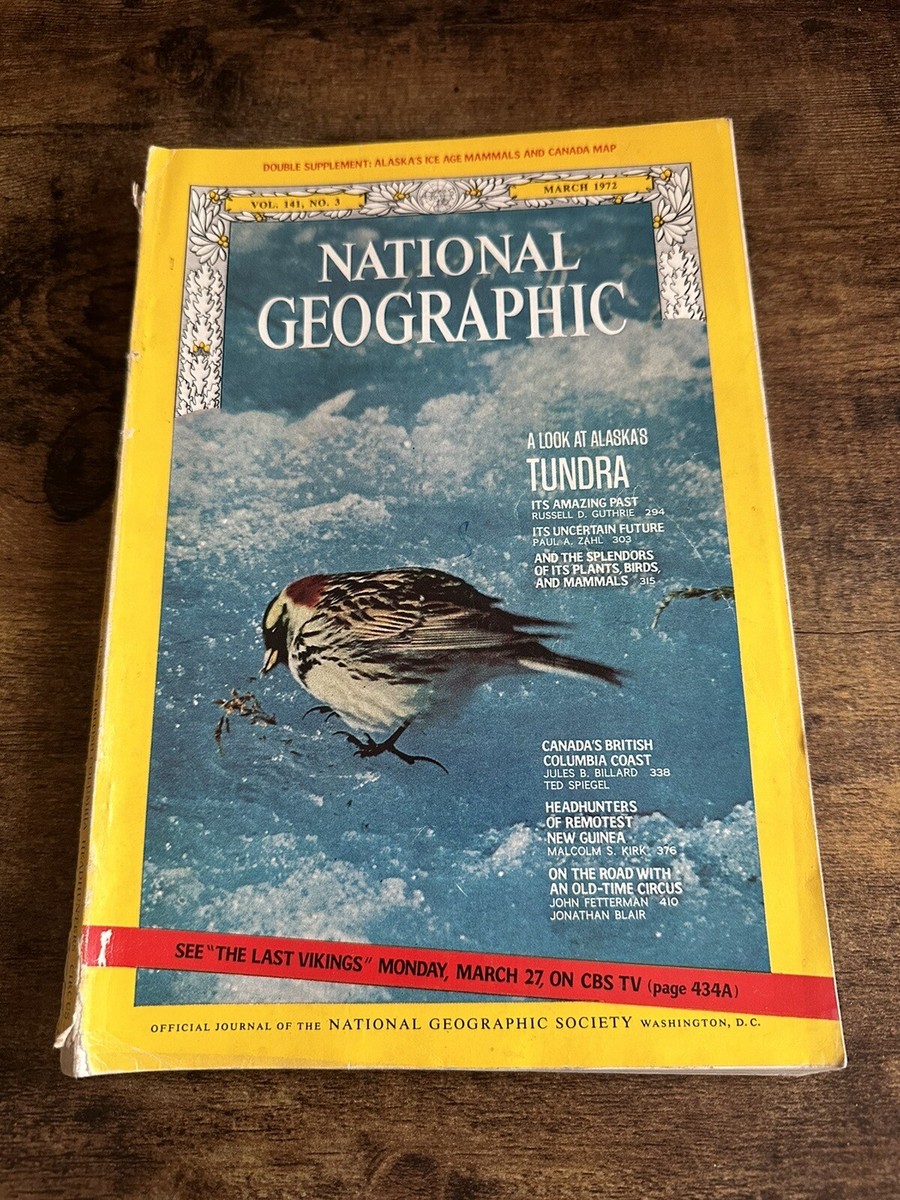 Vintage March 1972 Vol. 141 No. 3 National Geographic Society