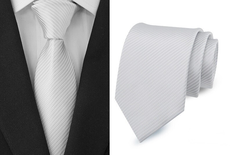 New Classic Striped Brown Gray JACQUARD WOVEN 100% Silk Men's Necktie