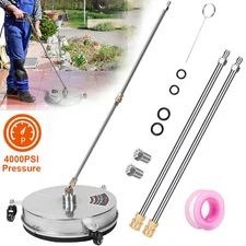15" Surface Cleaner & Undercarriage Flat Pressure Washer 4000PSI Washer Broom
