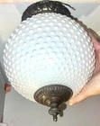 Vintage Hobnail Milk Glass Light Fixture Swag Lamp Shade Globe