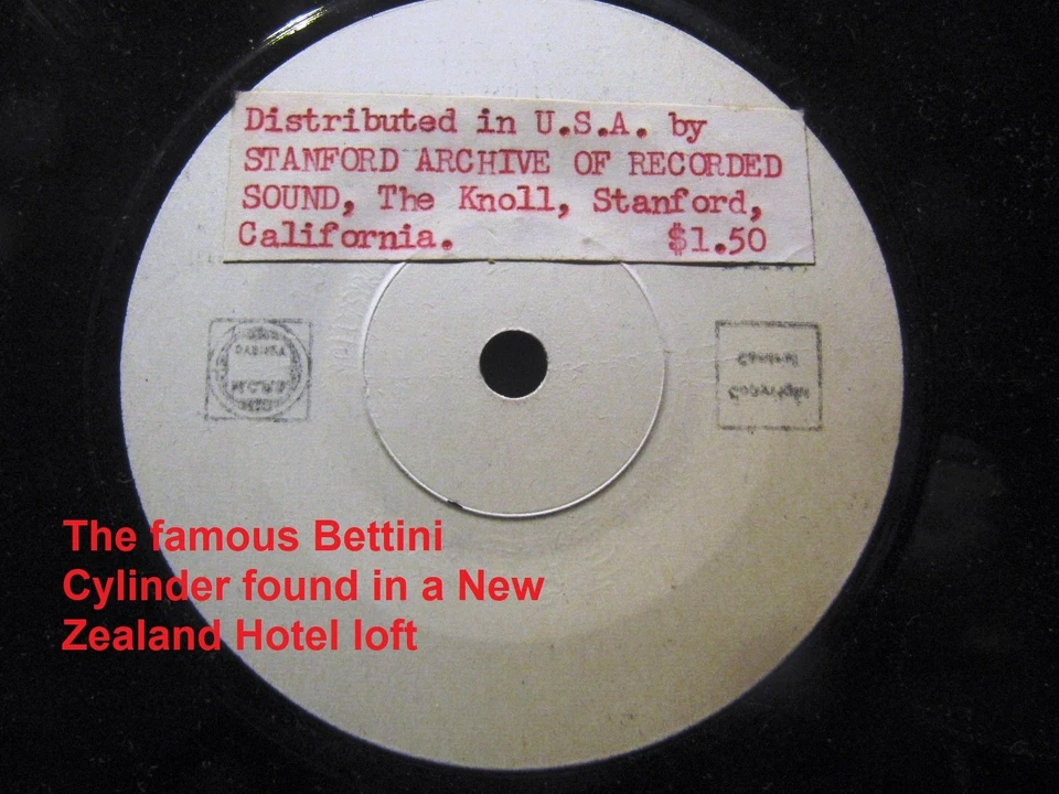 BETTINI CYLINDER 1900 New Zealand MARCELLA SEMBRICH Strauss VOCI DI PRIMAVERA - Image 2 of 2