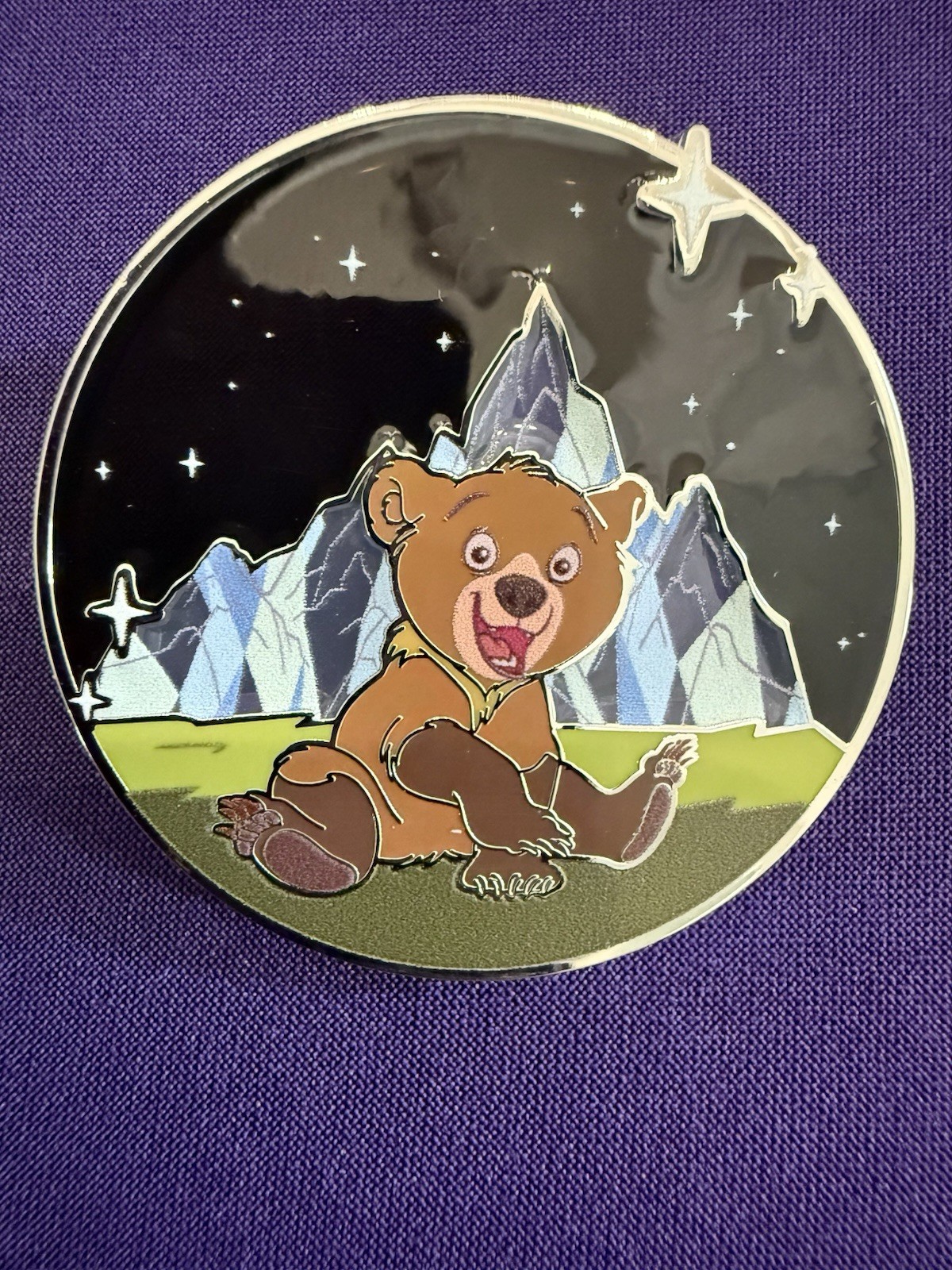 Koda Night Sky - Disney BoxLunch Brother Bear Stained Glass Blind Box Enamel Pin