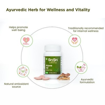 Sri Sri Tattva Arjuna Tablet - Cardiac Care   60 Tabs, 500 Mg | Cardiac Care Ta