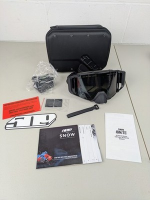 509 Sinister X6 Snowmobile Goggles Black Ops Photochromatic Smoke Heated Battery