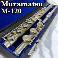 Muramatsu M-120 Flute Silver Head Covered Key Offset with Case
