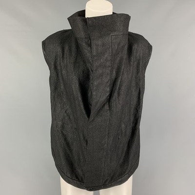 RICK OWENS DRKSHDW Größe XS Schwarze Beschichtete Ärmellose Weste