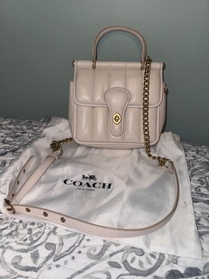 Coach Willis Top Handle 18 Women's Bag - Brass/Chalk (C3844)