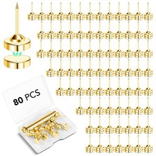 80 Set Magnetic Push Pins - Flat Thumb Tacks for Wall, Bulletin Board, Photos G