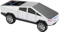 ENCEINTE BLUETOOTH AVANT CLIGNOTANTE LED NEUVE TESLA CYBERTRUCK ARGENT MC580