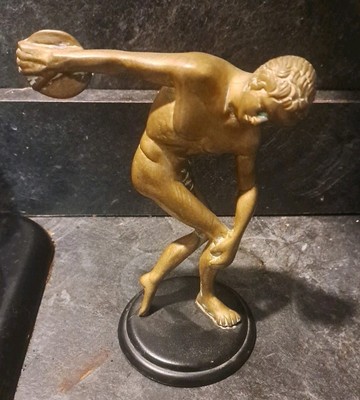 VTG MCM Olympic Greek Discus  Thrower - Solid Brass 