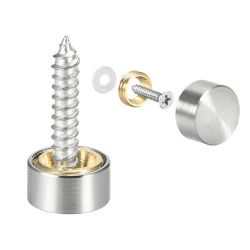 Garden Home Screws Mirror Brushed 23mm Advertising Decorative Fasteners - Picture 8 of 17