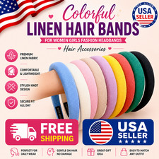 Colorful Linen Hair Bands for Women Girls Fashion Headbands Hair Accessories