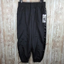 Future Collective Kahlana Barfield Brown Track Pants Women's Med Black High Rise