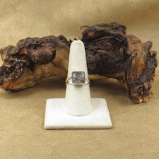 Sterling Silver Square Rutilated Quartz Ring Size 7.5