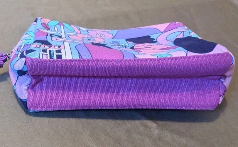 Kiehl's Logo Fabric Zip Top Cosmetic Makeup Bag Pouch Wristlet Toiletry Travel - Image 4 of 4