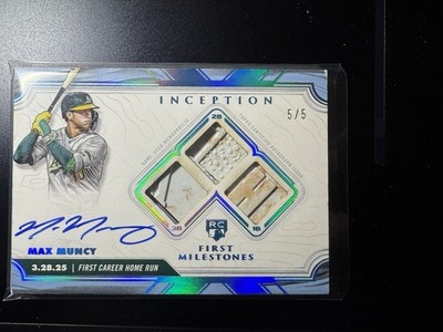 2025 Topps Inception #ARHR-MM Max Muncy First Milestones 5/5 Book End