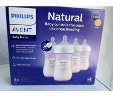 Philips Avent Baby Bottles Natural Response Nipples  4 ct. 9oz - 3-6m J