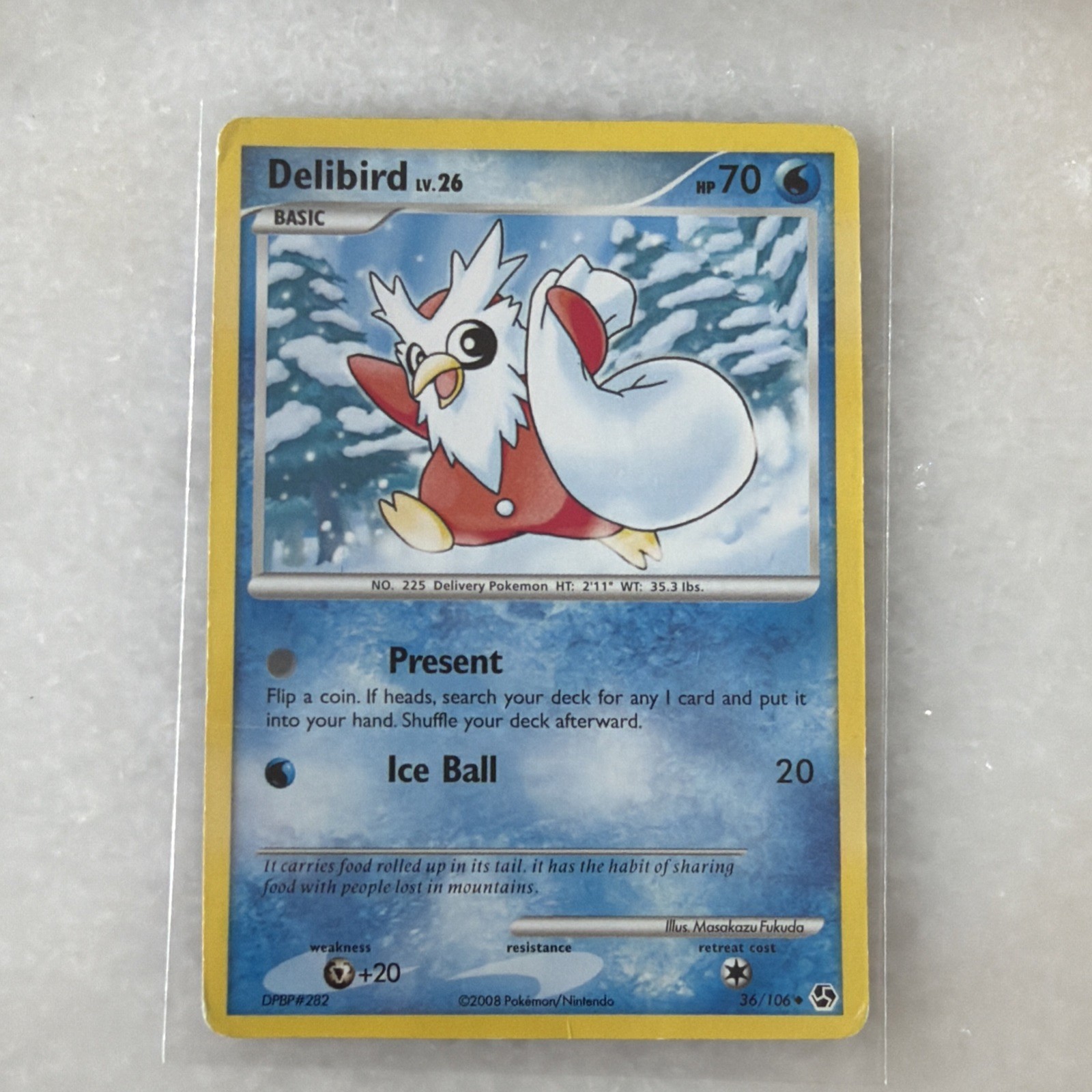 Delibird 36/106 Uncommon DP Great Encounters Pokemon 2008 TCG LP