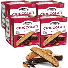 Cioccolati Dark Chocolate Almond Biscotti Cookies – Individually Wrapped Ital...
