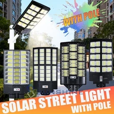 Commercial 99999999LM Outdoor Dusk to Dawn Solar Street Lights Road Safety Light