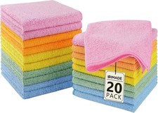 Washcloths - 20 Pack - Face Towels 12" x 12" , Highly Soft Wash Cloths and Hand