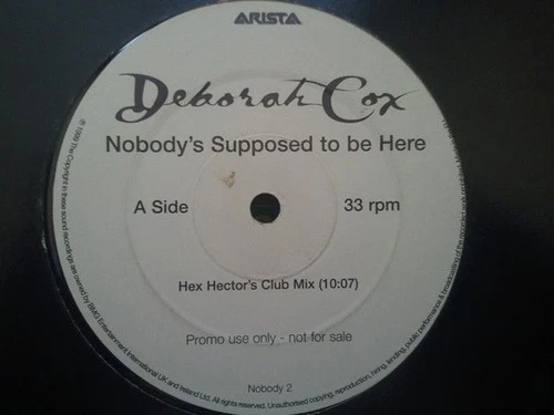 Deborah Cox - Nobodys Supposed To Be Here Remix - UK Promo 12" Vinyl - 1999 -...