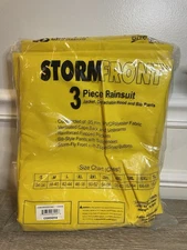 Cordova Stormfront RAINSUIT 3 PC. Size 4XXL Jacket,detachable Hood & Bib Pants