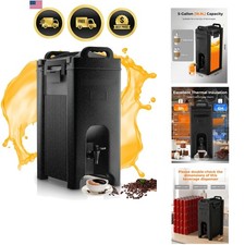 Insulated Beverage Dispenser 5 Gal, Commercial Hot/Cold Drink Dispenser Cof...