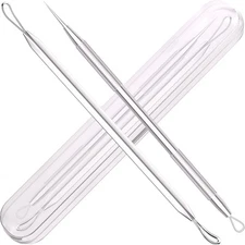 2-Pack Pimple Extractor Tools, Blackhead Remover Tools, Blackhead Extractor, Pim