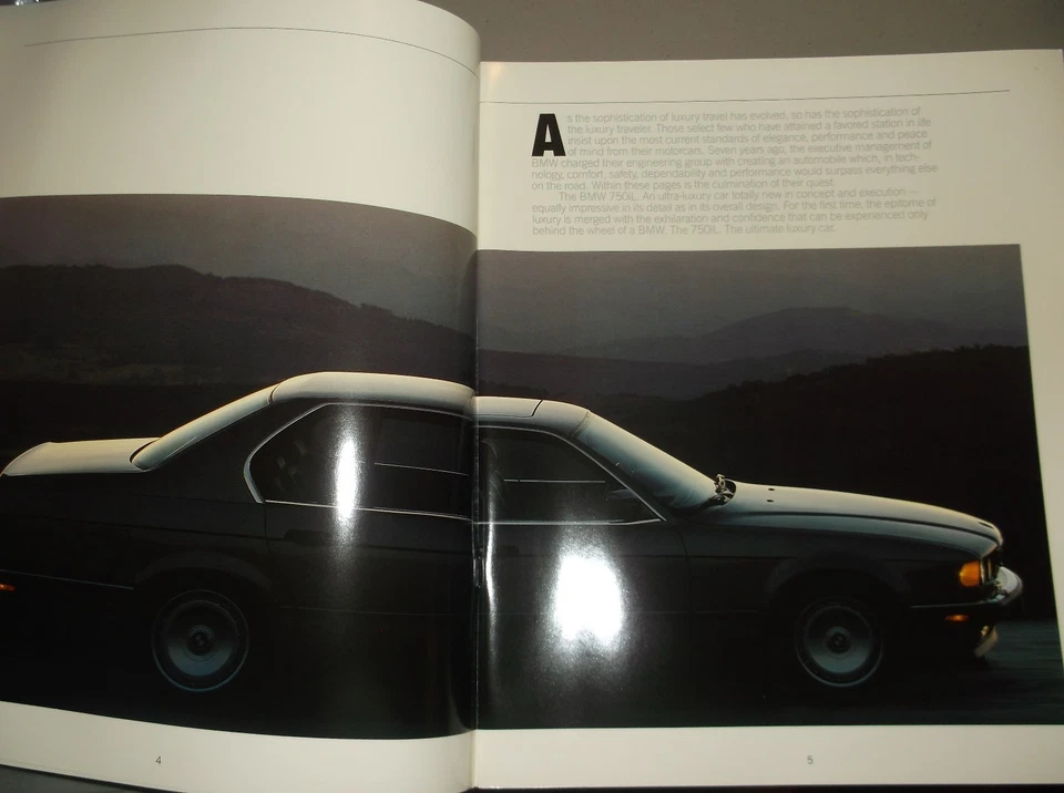 BMW 750iL 1988 folleto original  Foto 2 de 4