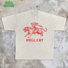 Vintage Cowgirl Hell Cat T-Shirt - Retro Tiger Western Shirt - Country Shirt