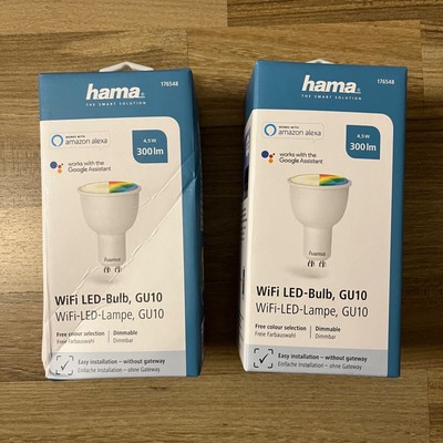 Hama 4.5W Smart Home WiFi LED Multicolored/White Bulb | Alexa | Google | GU10