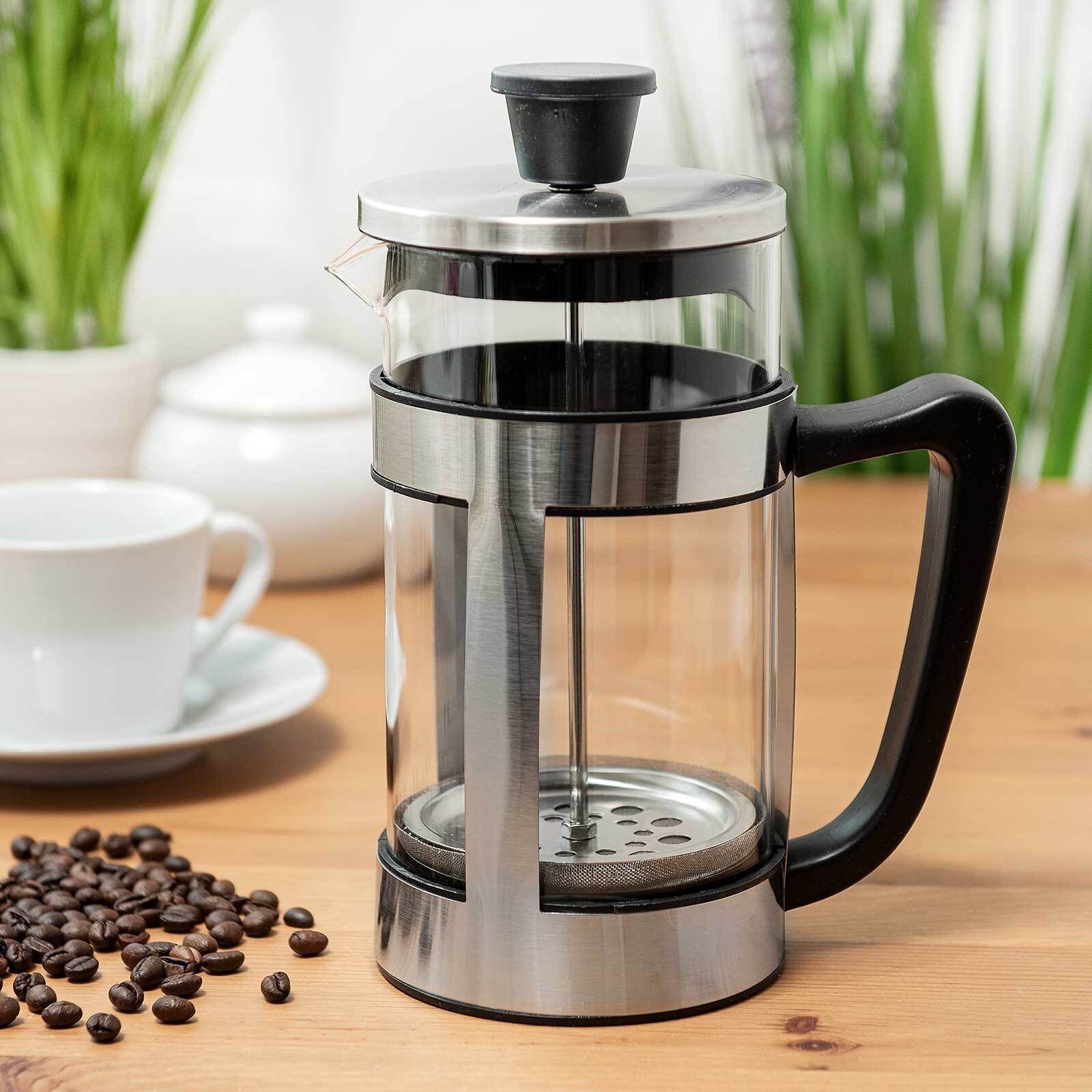 Kaffeebereiter Kaffeezubereiter Kaffeepresse 1 Liter Kaffeekanne Glas Edelstahl