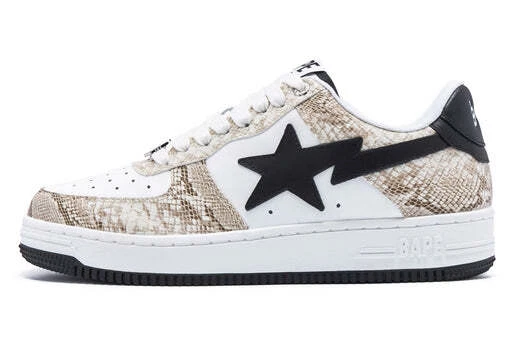 A BATHING APE BAPE STA SNAKE Snakeskin 1I80-191-009 Beige