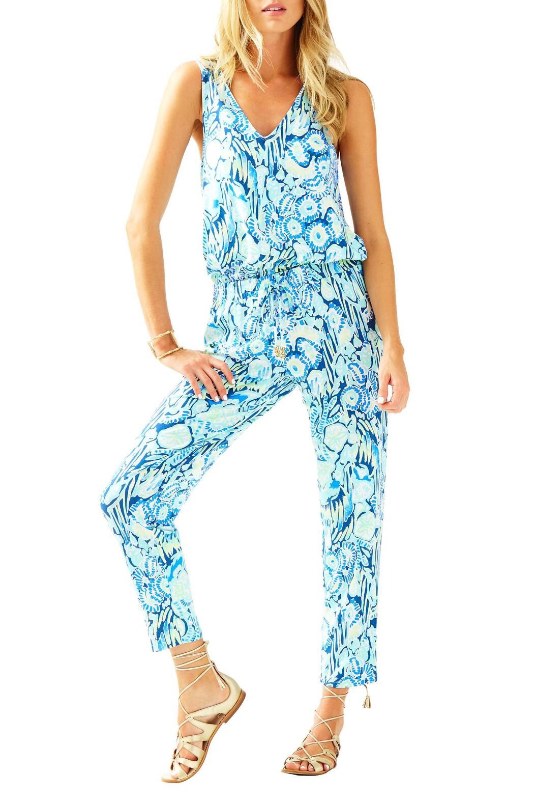 Lilly Pulitzer Paulina Jumpsuit Women’s Size XXS Blue… Gem