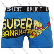Xplicit Mens Funny Rude Sexy Cartoon Novelty Print Boxers Shorts Trunk Underwear