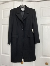 Nwt Modern Elements Size 10 Black Duster Jacket Crepe Long Sleeve Lined Women’s