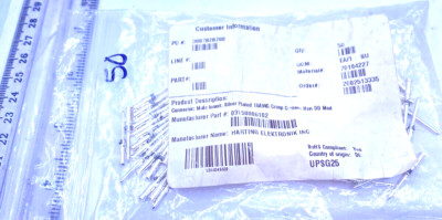 Harting Elektronik Lot of 50 Silver Plated 18AWG Crimp Contact 9150006102 New