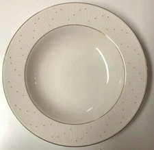 Shinepuker Golden Palace Ivory China Rimmed Soup Plate - new