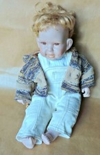 Porcelain Doll Head Hand Foot Signed HY 3263 Blonde Girl