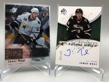 James Neal 2008-09 SP Authentic Future Watch RC auto + 2009 SPX Insert #/999