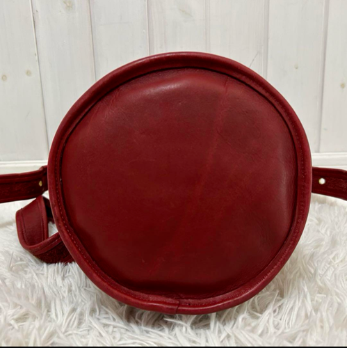 Beauty COACH Old Coach Shoulder Bag Red Leather Bucket Shoulder Duffel Sack Mo - Picture 9 of 9